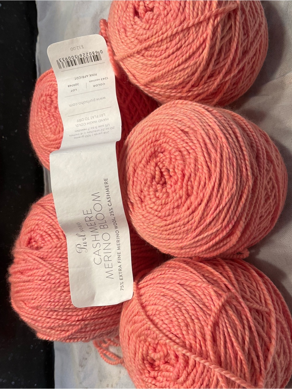 Purl SoHo Cashmere Merino Bloom Five 100gr Cakes Pink Apricot
